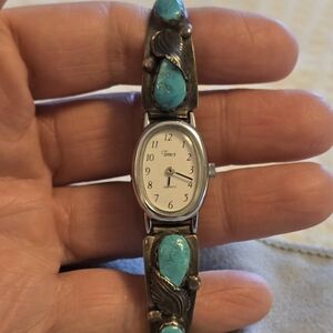 Simplicio Sterling & Turquoise Watch Band